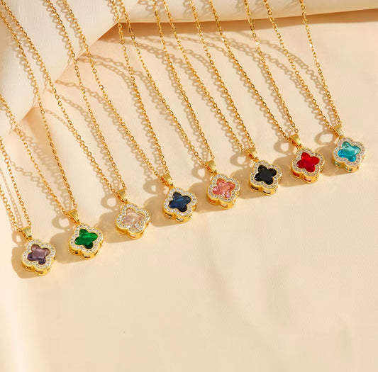 Black clover necklace